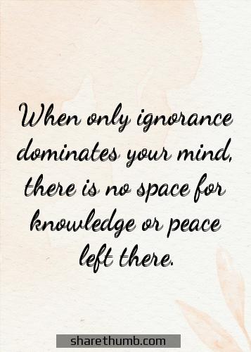 sayings for ignorance